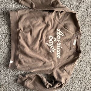 American Eagle Outfitters Tan Crewneck Sweater